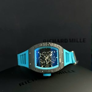 Richard Mille RM055 Carbon NTPT Replica 1 1 Blue Rubber Strap ZF Factory 49.9×42 (1)