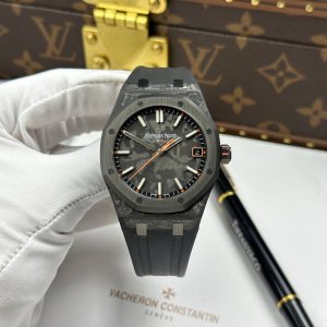 Audemars Piguet Royal Oak 15500 DiW Carbon NTPT Replica 1 1 Orange Seconds Hand 41mm (1)