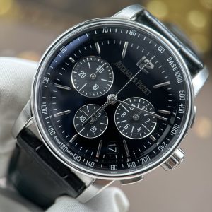 Audemars Piguet Code 11.59 Black Dial Super Clone Watches Factory Leather Strap APS 41mm (1)