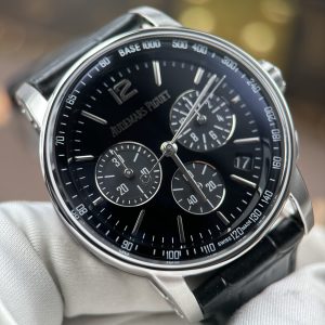 Audemars Piguet Code 11.59 Black Dial Super Clone Watches Factory Leather Strap APS 41mm (1)