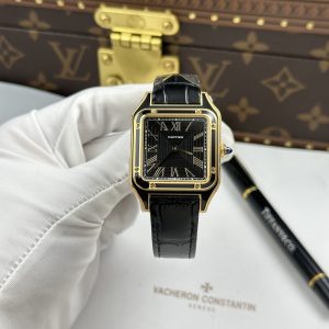 Cartier Santos Dumont Yellow Gold Black Dial Super Clone Watches AF Factory 43.5mm x 31 (1)