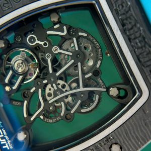 Richard Mille RM055 Carbon NTPT Replica 1 1 Blue Rubber Strap ZF Factory 49.9×42 (1)