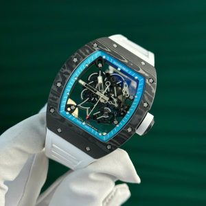 Richard Mille RM055 Carbon NTPT Super Clone Watches Blue Dial ZF Factory 49.9×42 (1)