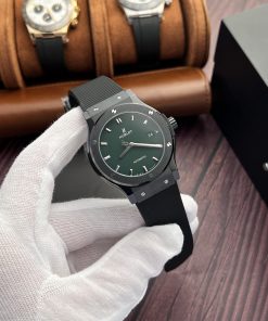 Hublot Classic Fusion Ceramic Replica Watches Green Dial JJZ 42mm (1)