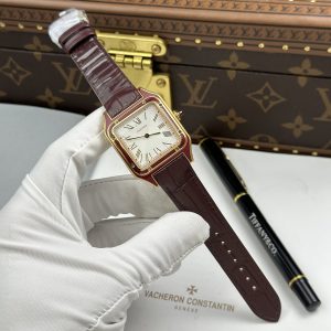 Cartier Santos Dumont Yellow Gold Rep 1 1 Leather Strap AF Factory 43.5mm x 31 (1)