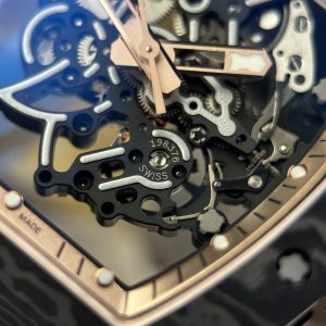 Richard Mille RM055 Carbon NTPT Replica Watches Rose Gold Dial ZF Factory 49.9×42 (1)