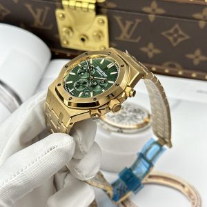 Audemars Piguet Royal Oak Chronograph 26331 Yellow Gold Green Dial APS Factory 41mm (1)