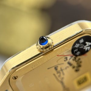 Cartier Santos Dumont Yellow Gold Black Dial Super Clone Watches AF Factory 43.5mm x 31 (1)