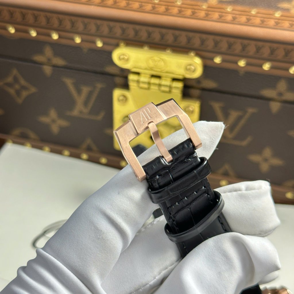 Audemars Piguet 26600 Tourbillon Openworked Replica 11 Watch Black Leather Strap 41mm (2)