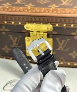 Audemars Piguet 26600 Tourbillon Openworked Replica Watches Black Leather Strap 41mm (2)