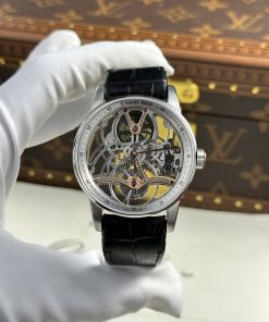 Audemars Piguet 26600 Tourbillon Openworked Replica Watches Black Leather Strap 41mm (2)