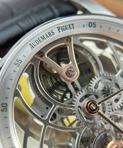 Audemars Piguet 26600 Tourbillon Openworked Replica Watches Black Leather Strap 41mm (2)