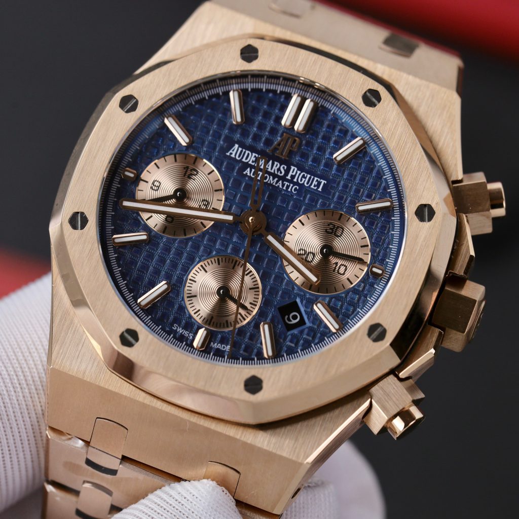 Audemars Piguet Best Replica Watch Royal Oak Chronograph 26331OR Dial Blue 41mm (1)