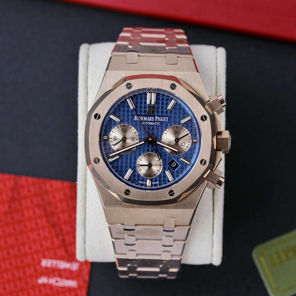 Audemars Piguet Best Replica Watch Royal Oak Chronograph 26331OR Dial Blue 41mm (1)