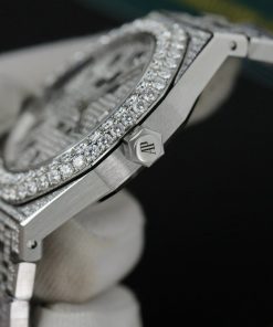 Audemars Piguet Iced Out Customs Full Moissanite Diamonds Royal Oak Replica 41mm (11)