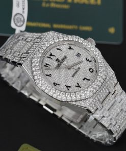 Audemars Piguet Iced Out Customs Full Moissanite Diamonds Royal Oak Replica 41mm (11)