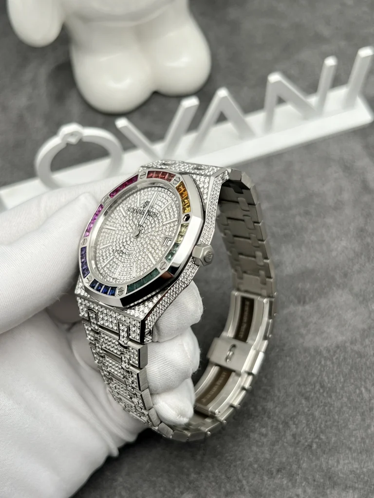 Audemars Piguet Iced Out Full Diamonds & Synthentic Gemstones Rainbow 41mm