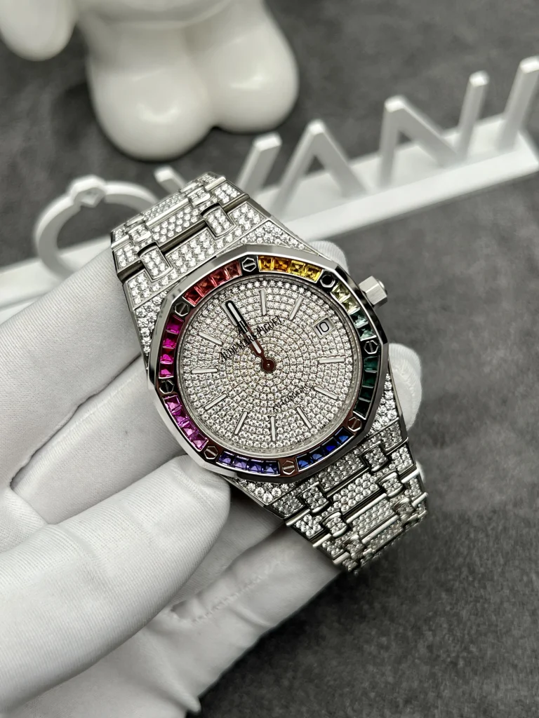 Audemars Piguet Iced Out Full Diamonds & Synthentic Gemstones Rainbow 41mm