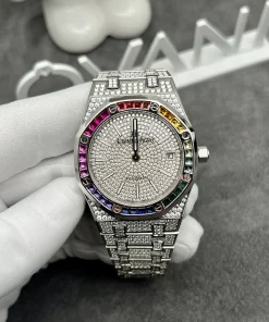Audemars Piguet Iced Out Full Diamonds & Synthentic Gemstones Rainbow 41mm