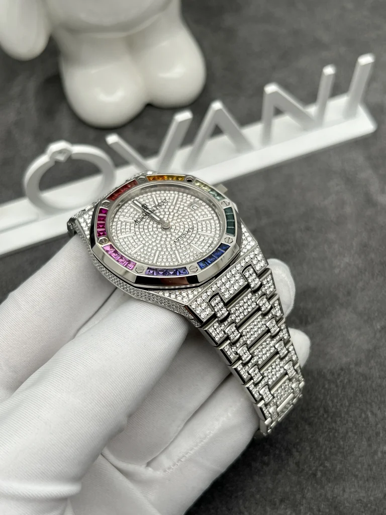 Audemars Piguet Iced Out Full Diamonds & Synthentic Gemstones Rainbow 41mm