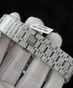 Audemars Piguet Iced Out Full Moissanite Diamonds Bezel Baguette 15400 41mm