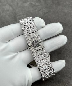 Audemars Piguet Iced Out Royal Oak White Gold Customs Full Diamonds 41mm (1)