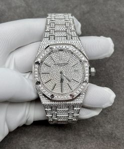Audemars Piguet Iced Out Royal Oak White Gold Customs Full Diamonds 41mm (1)