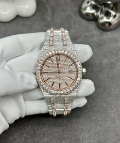 Audemars Piguet Iced Out and Solid Gold Custom Replica Watch 41mm (1)