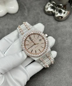 Audemars Piguet Iced Out and Solid Gold Custom Replica Watch 41mm (1)