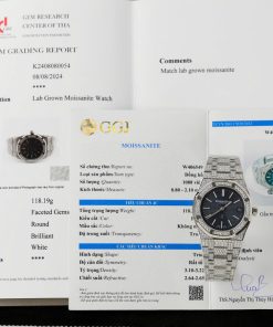 Audemars Piguet Replica Watch Royal Oak Jumbo Extra-Thin 16202 Custom Moissanite Diamonds Hong Kong 39mm (2)