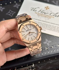 Audemars Piguet Replica Watches Royal Oak 15450 Rose Gold IP Factory 37mm (1)