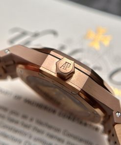 Audemars Piguet Replica Watches Royal Oak 15450 Rose Gold IP Factory 37mm (1)
