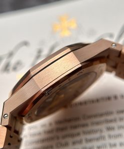 Audemars Piguet Replica Watches Royal Oak 15450 Rose Gold IP Factory 37mm (1)