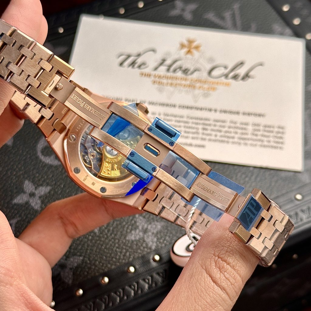 Audemars Piguet Replica Watches Royal Oak 15450 Rose Gold IP Factory 37mm (1)