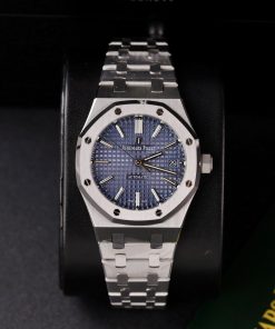 Audemars Piguet Replica Watches Royal Oak 15450ST Dark Blue Dial IP Factory 37mm (2)