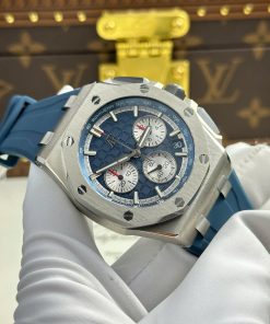 Audemars Piguet Replica Watches Royal Oak Offshore Chronograph 26420 Blue Dial APP Factory 43mm (2)