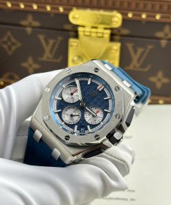 Audemars Piguet Replica Watches Royal Oak Offshore Chronograph 26420 Blue Dial APP Factory 43mm (2)