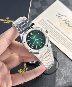 Audemars Piguet Royal Oak 15202 Jumbo Extra-Thin Replica Watches Green Dial 39mm (4)