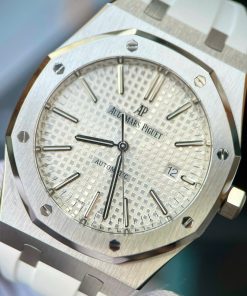 Audemars Piguet Royal Oak 15400ST Replica 11 Watch White Rubber Strap 41mm (2)