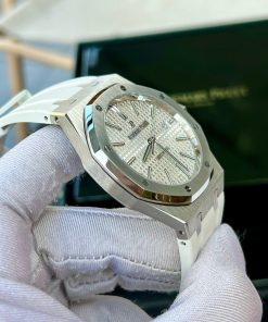 Audemars Piguet Royal Oak 15400ST Replica 11 Watch White Rubber Strap 41mm (2)