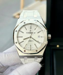 Audemars Piguet Royal Oak 15400ST Replica 11 Watch White Rubber Strap 41mm (2)