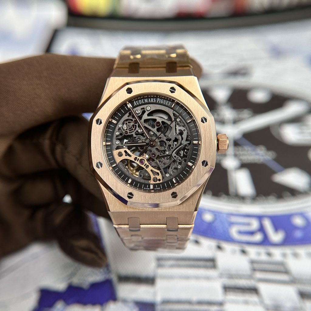 Audemars Piguet Royal Oak 15407 Rose Gold Replica Watches APS Factory 41mm (1)