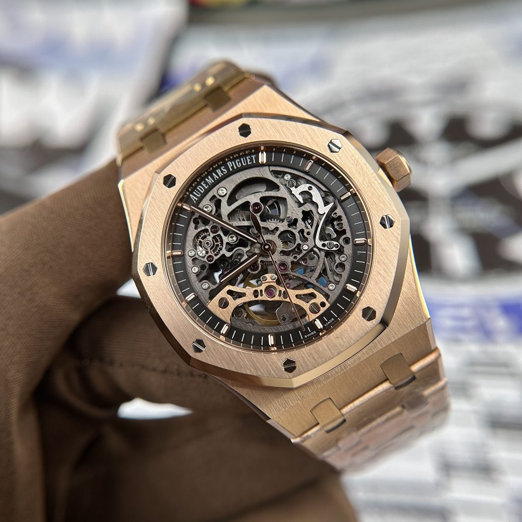 Audemars Piguet Royal Oak 15407 Rose Gold Replica Watches APS Factory 41mm (1)