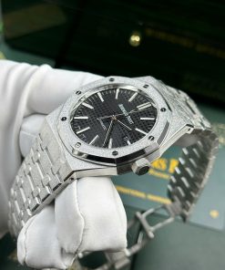 Audemars Piguet Royal Oak 15410 Frosted Gold Best Replica Watch Black Dial APS Factory 41mm (2)