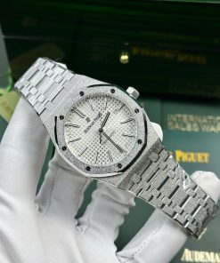 Audemars Piguet Royal Oak 15410 Frosted Gold Replica Watches White Dial APS Factory 41mm (1)