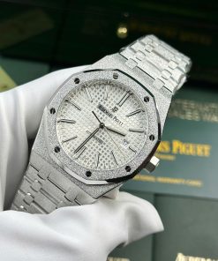 Audemars Piguet Royal Oak 15410 Frosted Gold Replica Watches White Dial APS Factory 41mm (1)
