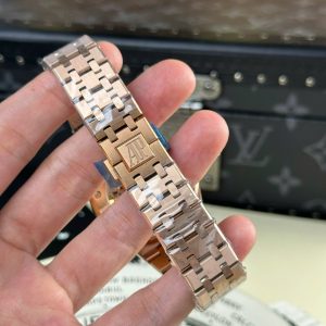 Audemars Piguet Royal Oak 15450 Rose Gold Rep 1 1 White Dial ZF Factoey 37mm (1)