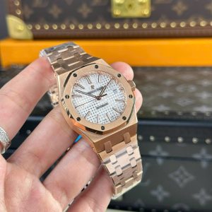 Audemars Piguet Royal Oak 15450 Rose Gold Rep 1 1 White Dial ZF Factoey 37mm (1)