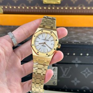 Audemars Piguet Royal Oak 15450 Yellow Gold Replica 11 White Dial IP Factory 37mm (1)