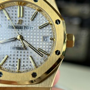 Audemars Piguet Royal Oak 15450 Yellow Gold Replica 11 White Dial IP Factory 37mm (1)